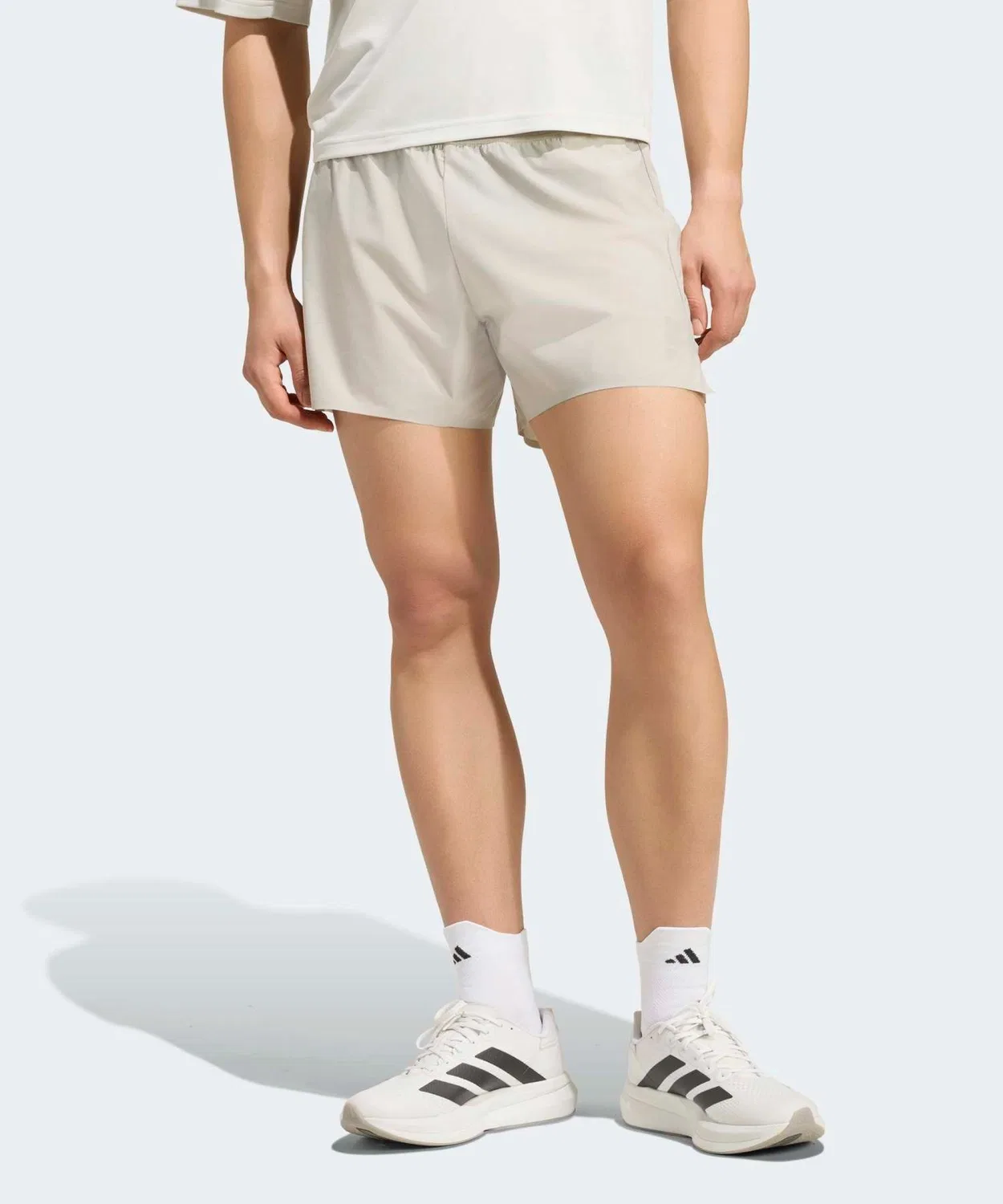 Мужские шорты для бега с двойным плетением Adidas, Beige