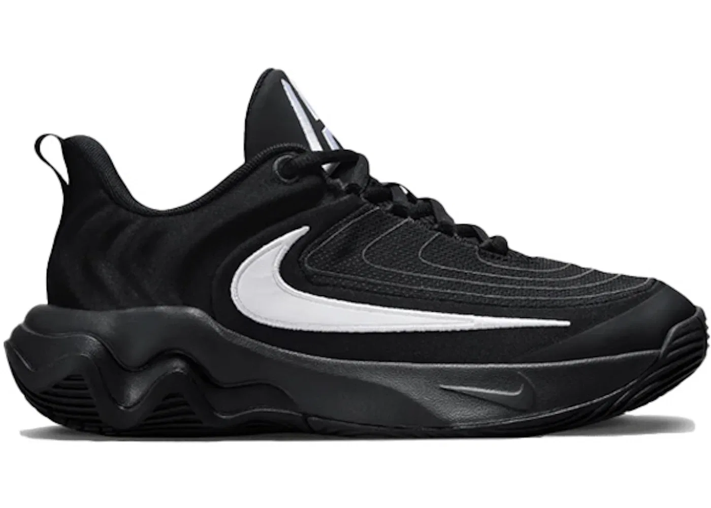 Детские кроссовки для мальчиков без шнурков Giannis Immortality 4 Nike, Black/White/Dark Smoke Grey
