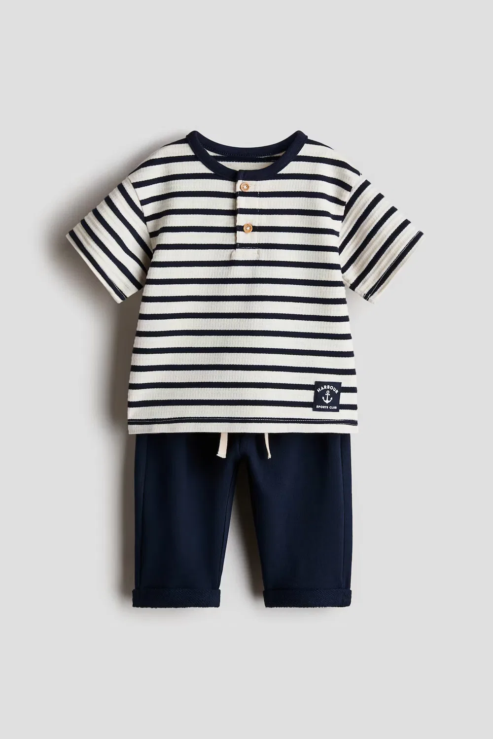 Комбинезон H&M, Weiß/Marineblau