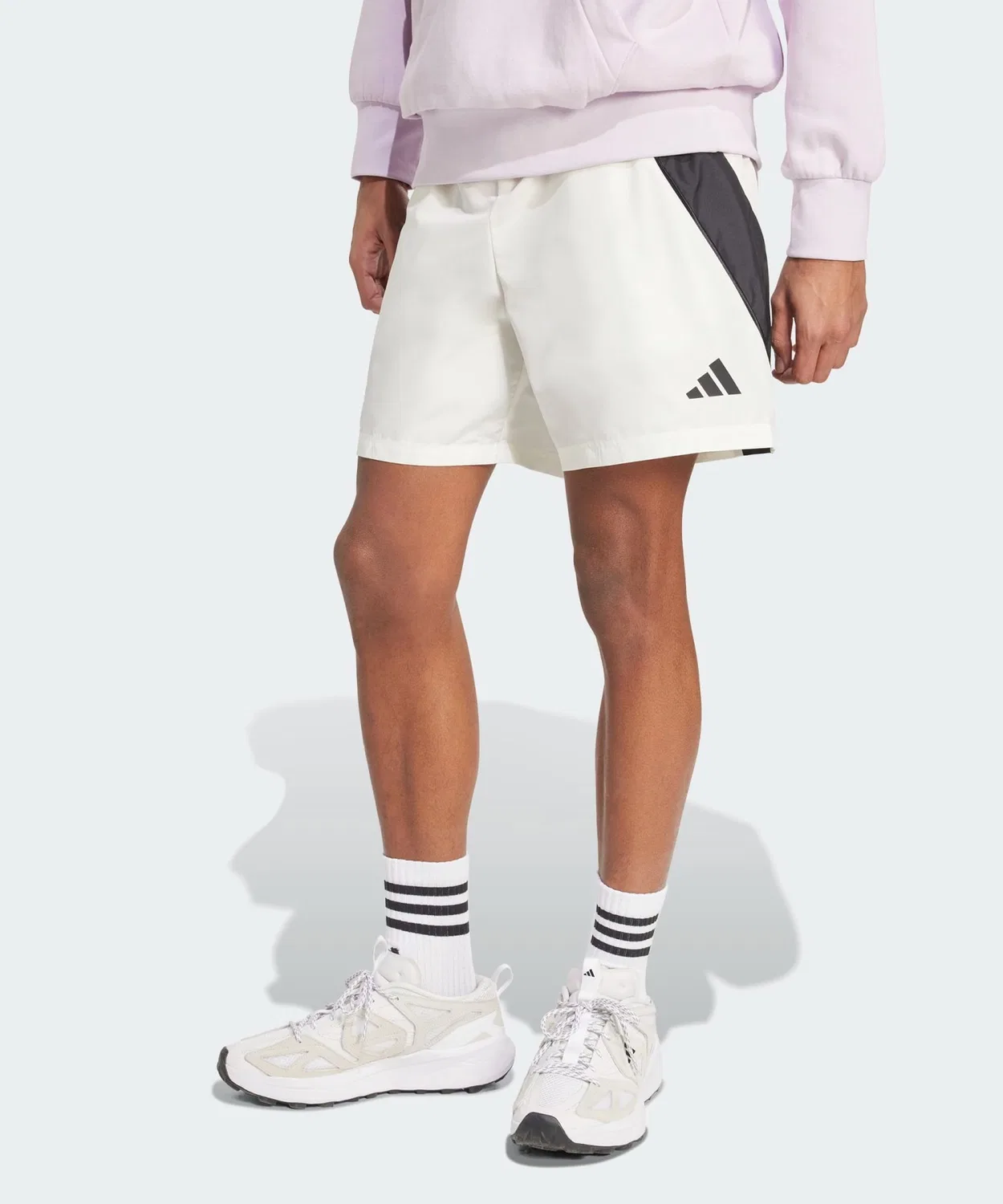 Мужские шорты с сатиновой окантовкой, модель Stadium, Adidas, White