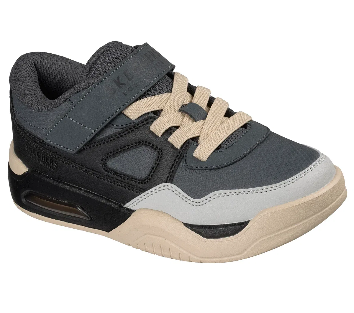 Детские кроссовки Court Tech Skechers, черный/угольный — фото 4
