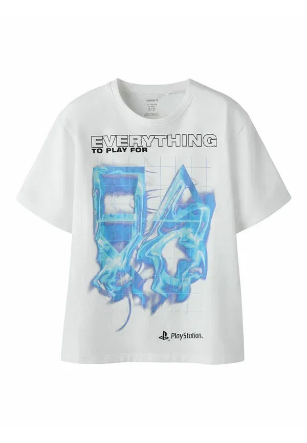 Футболка с принтом Playstation Name It Bright White, белый