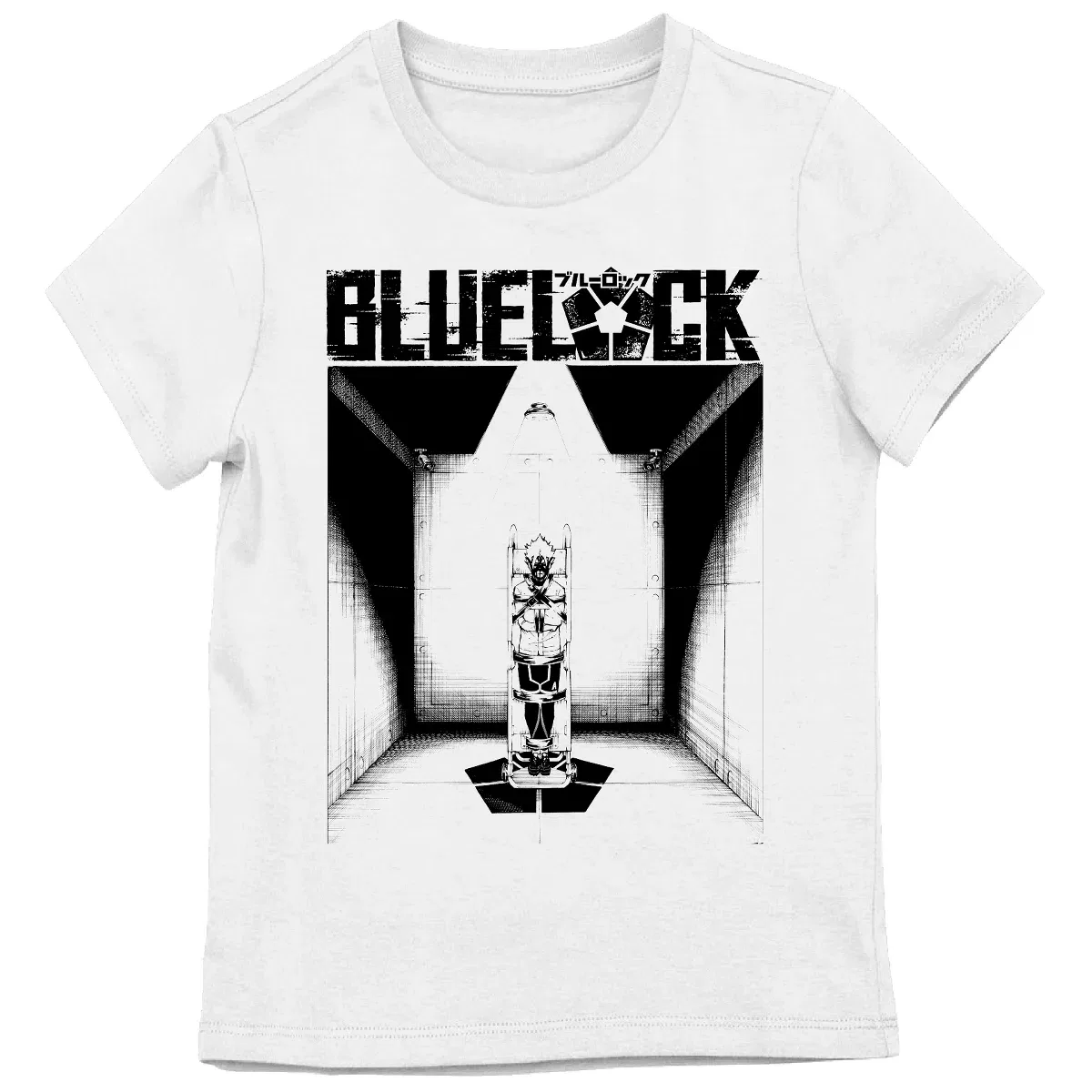 Детская футболка с принтом Blue Lock Manga Ryusei Straight Jacket для девочек Blue Lock, White