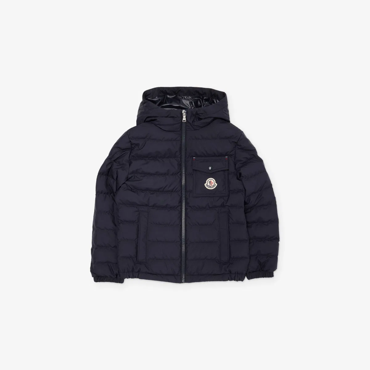Пуховая куртка Quillon для детей 4-14 лет Moncler, темно-синий
