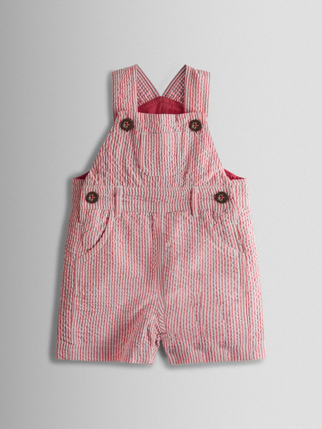 Комбинезон в полоску, модель Seersucker Stripe Jojo Maman Bébé, красный
