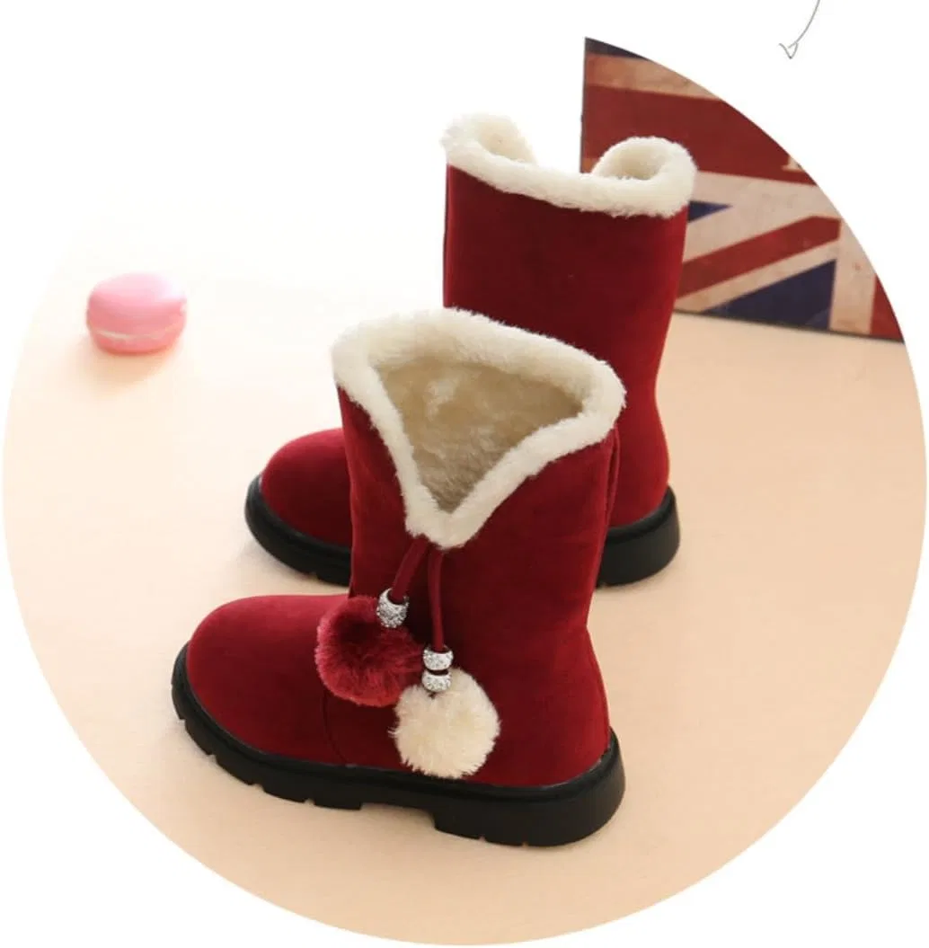 Детские зимние сапоги для девочек с мехом Princess Mid Calf Booties Canyoule, Red — фото 4