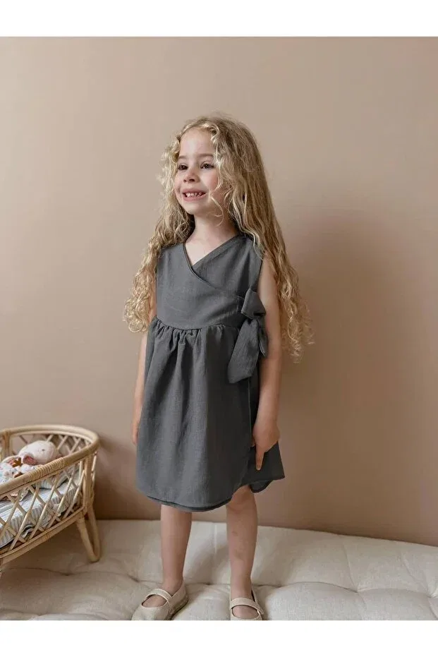 Детское платье для девочек хлопковое Jolly Kids, Dark Gray — фото 2