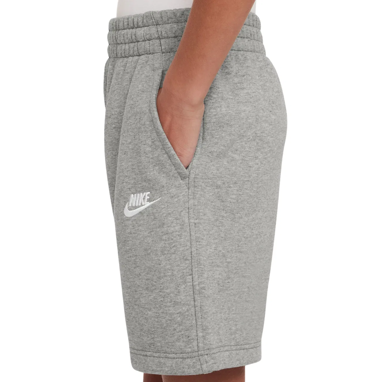 Шорты для мальчиков Club Fleece Nike, серый/белый — фото 3
