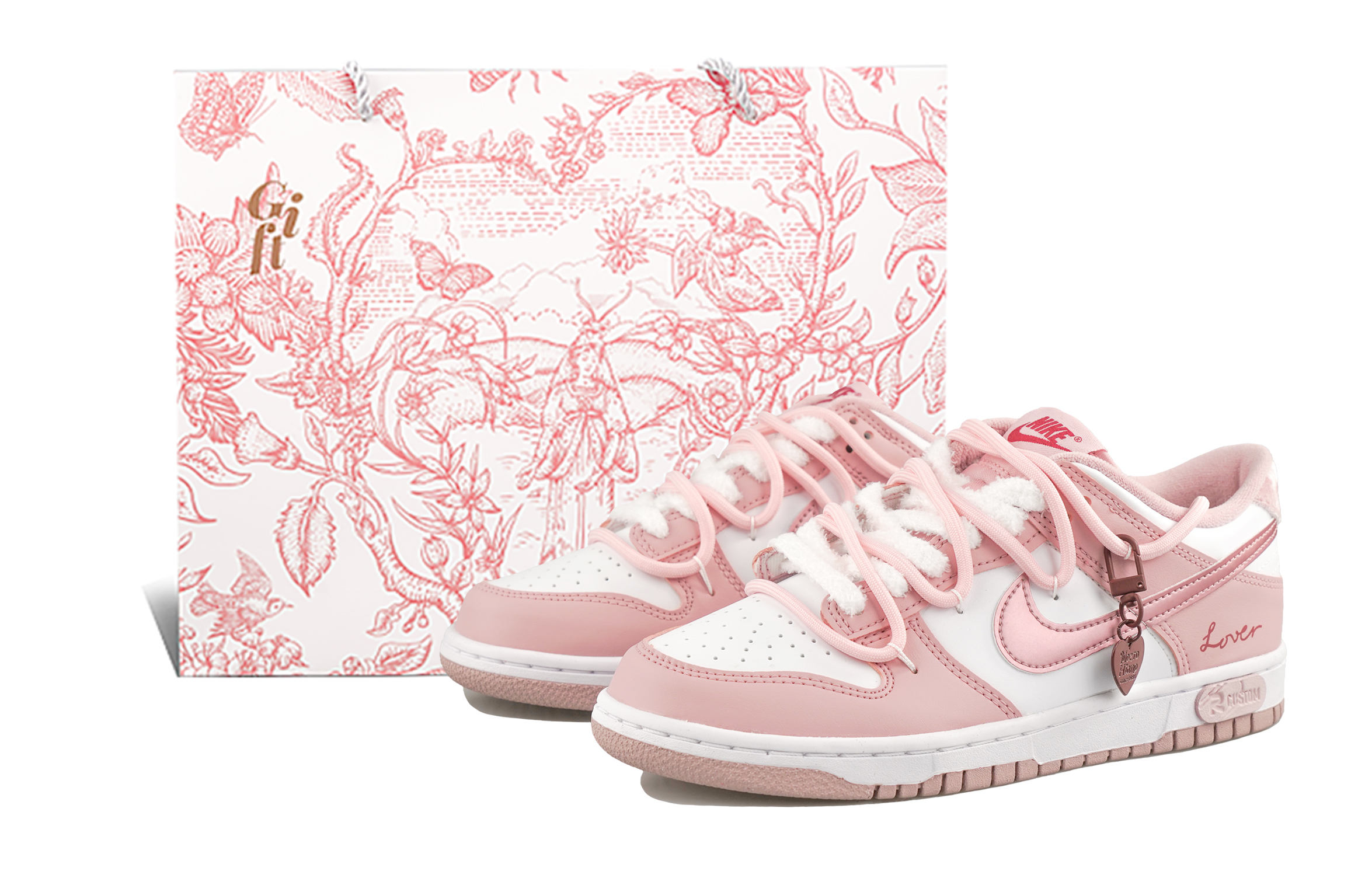 

Детские кроссовки для скейтбординга Dunk Low Top для подростков Nike, розовый