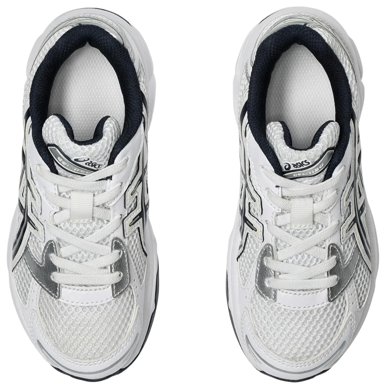 Кроссовки для девочек GEL-1130 ASICS, цвет Silver/Navy/White — фото 4