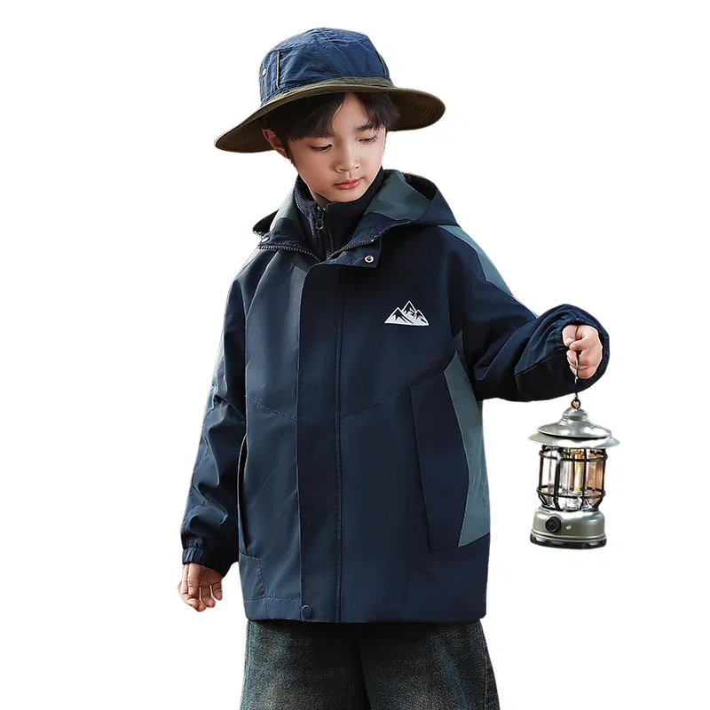Детская куртка с капюшоном утепленная Navy Blue EASTERN CAMEL