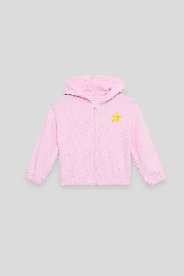Детский комплект спортивного костюма для девочек с длинным рукавом Bg store baby girl pink tracksuit set Tyess Bsc, Pink