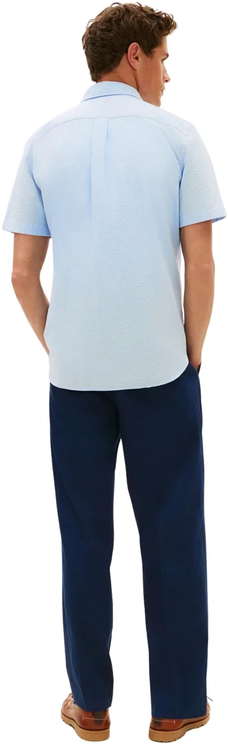 Мужская рубашка с длинным рукавом Seersucker Solid SS RF Shirt Tommy Hilfiger, Sweet Blue — фото 3