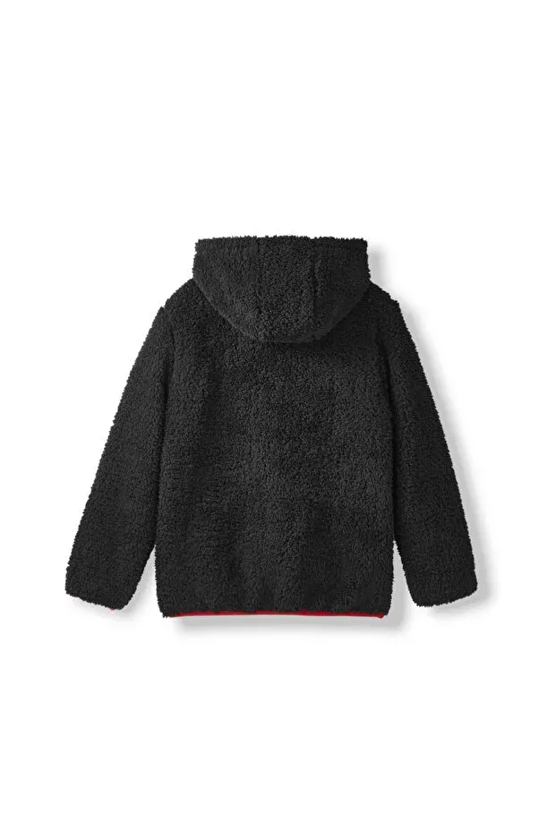 Детское худи на молнии для девочек Galatasaray kids zip hoodie c252063 Gsstore, Black — фото 2