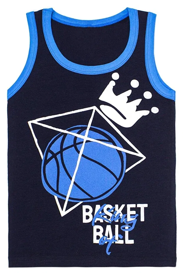 Детская майка для мальчиков с принтом Basketball Biyokids, Multicolor — фото 4