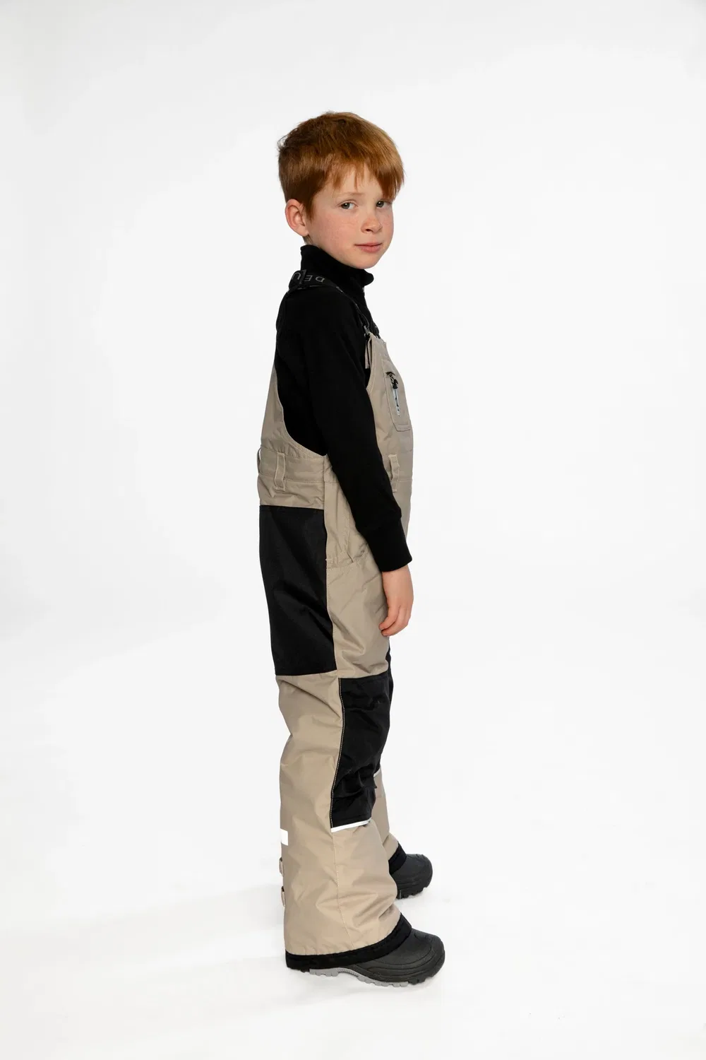 Детский зимний комбинезон-штаны Play Overall Snow Bib Deux par Deux, Taupe — фото 3