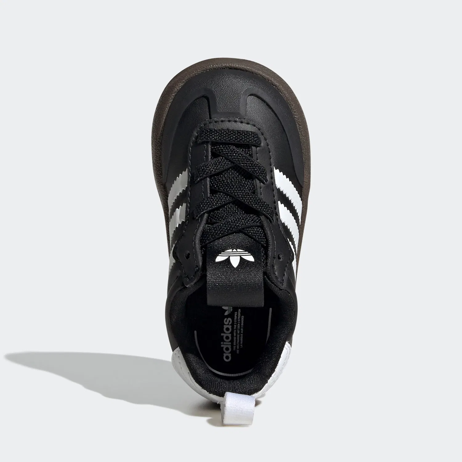 Детские кроссовки Samba с амортизацией Adidas Originals, Core Black/Ftwr White/Gum5 — фото 4