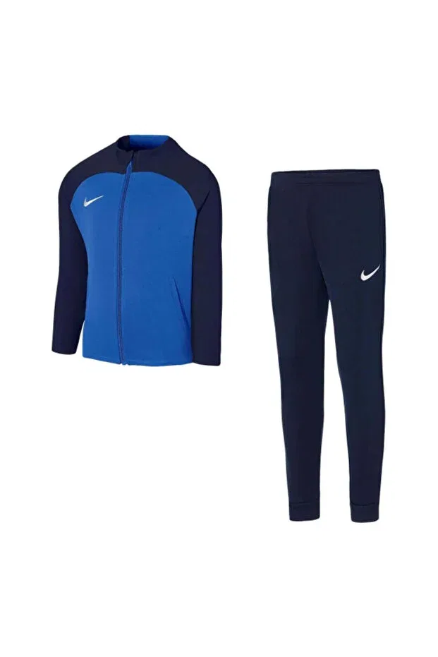 Детский спортивный костюм для девочек с длинным рукавом Nike, Blue - Navy Blue — фото 3