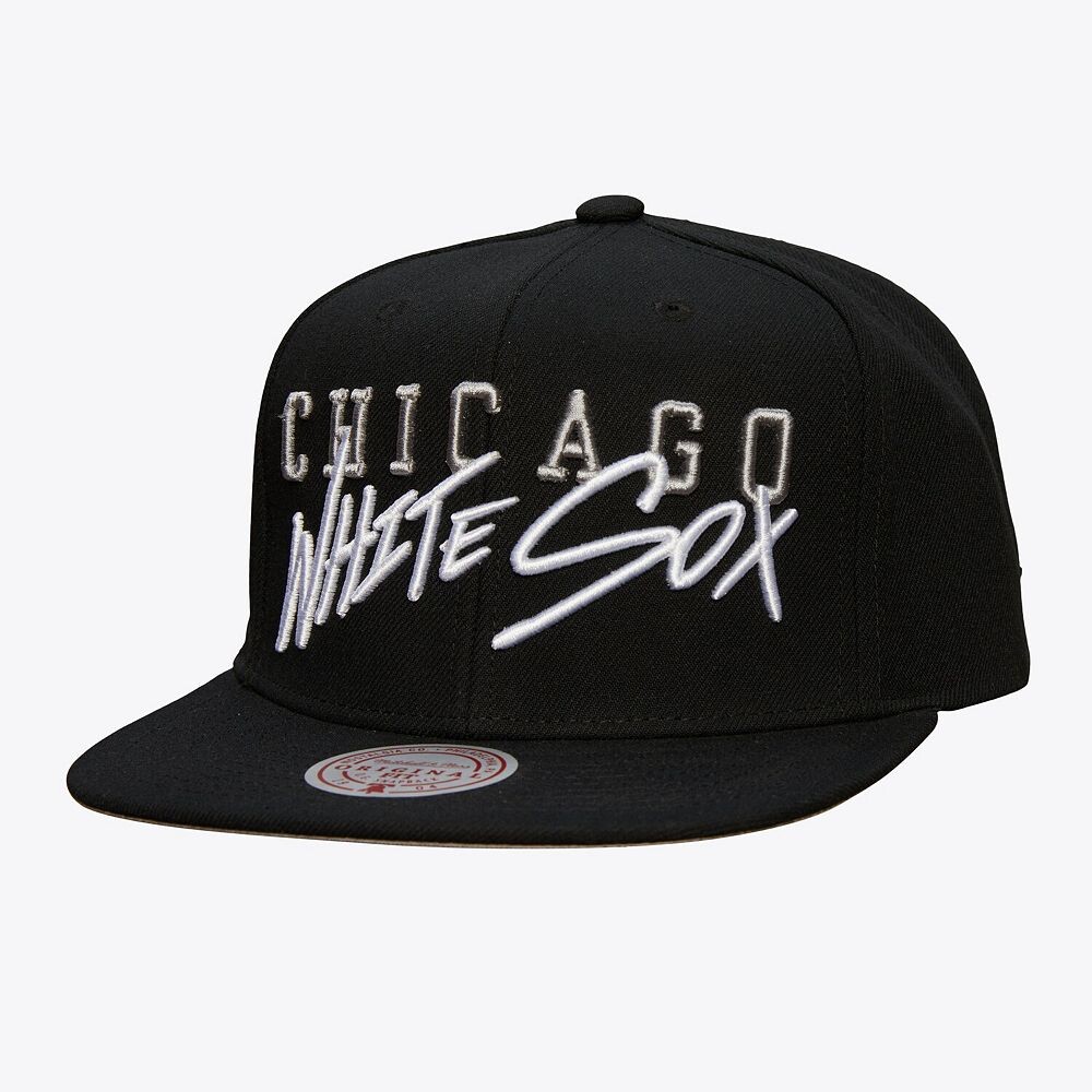 

Мужская кепка Mitchell & Ness Black Chicago White Sox Team с меткой Snapback, цвет Sox Black