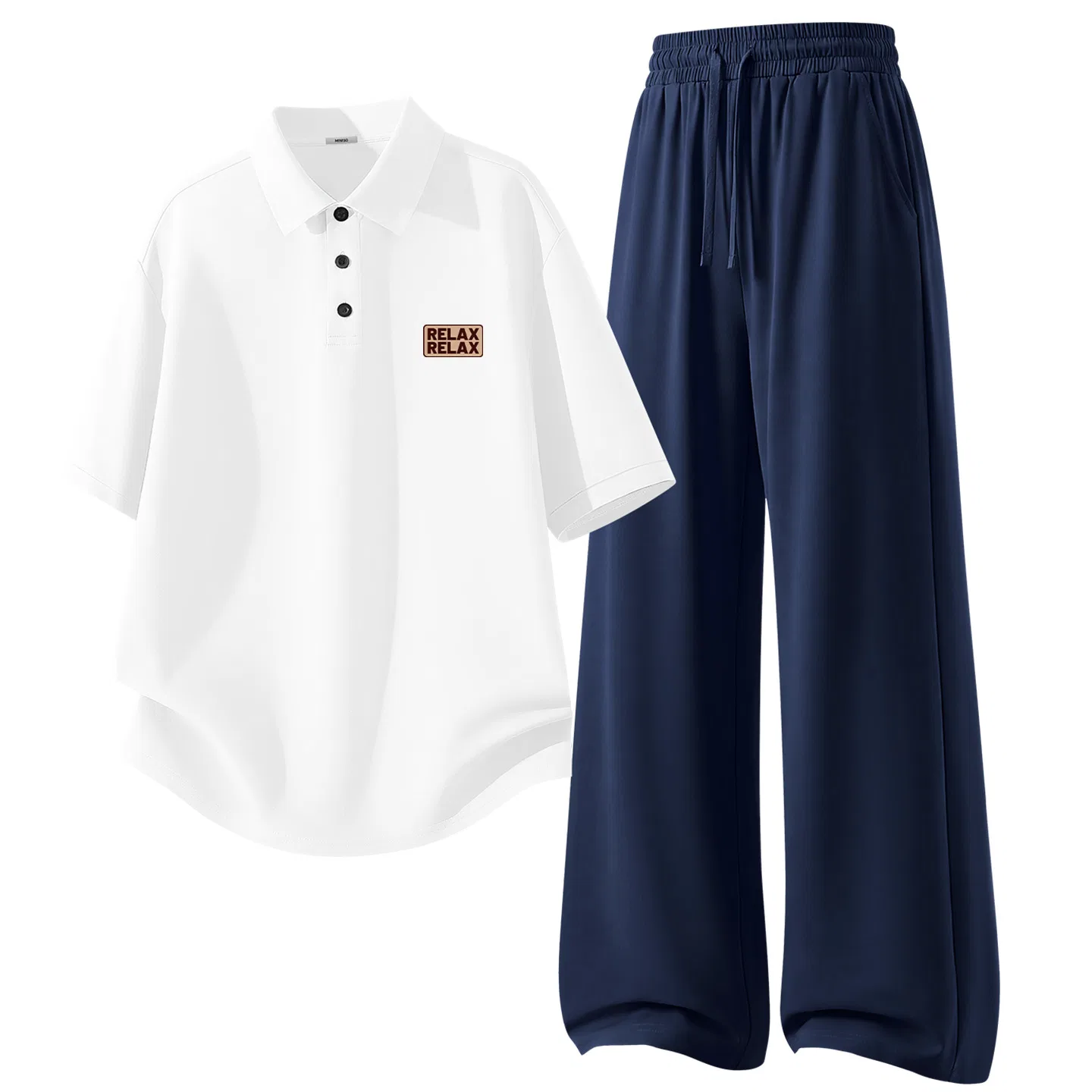 Детский спортивный комплект из двух предметов Relax Chest Logo MINISO, Gull Gray — фото 4