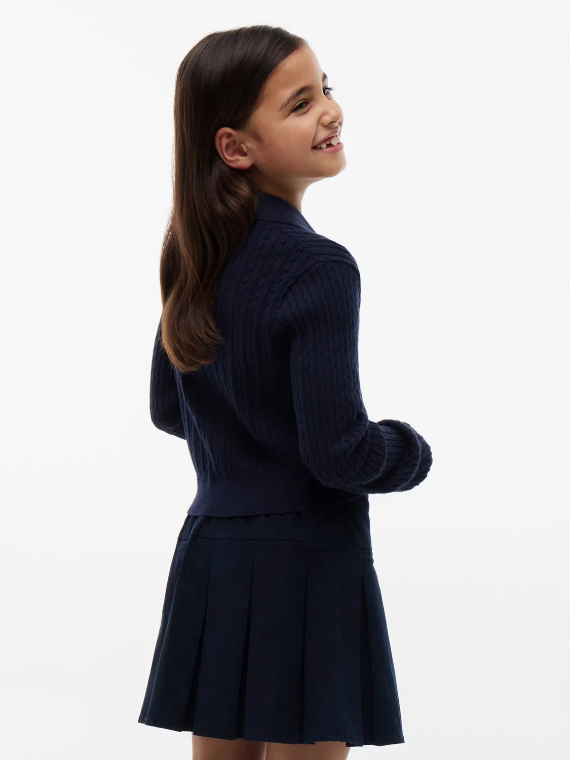 Вязаный кардиган Tommy Hilfiger темно-синего цвета — фото 3