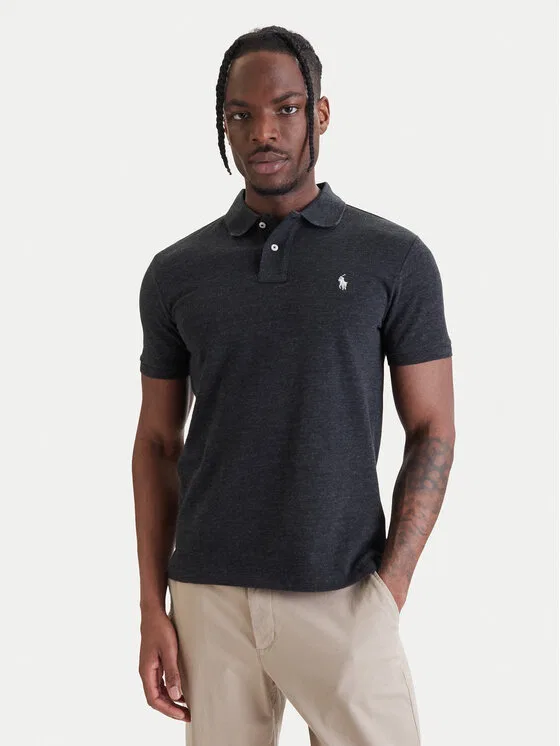 Поло slim fit Classics Polo Ralph Lauren, серый