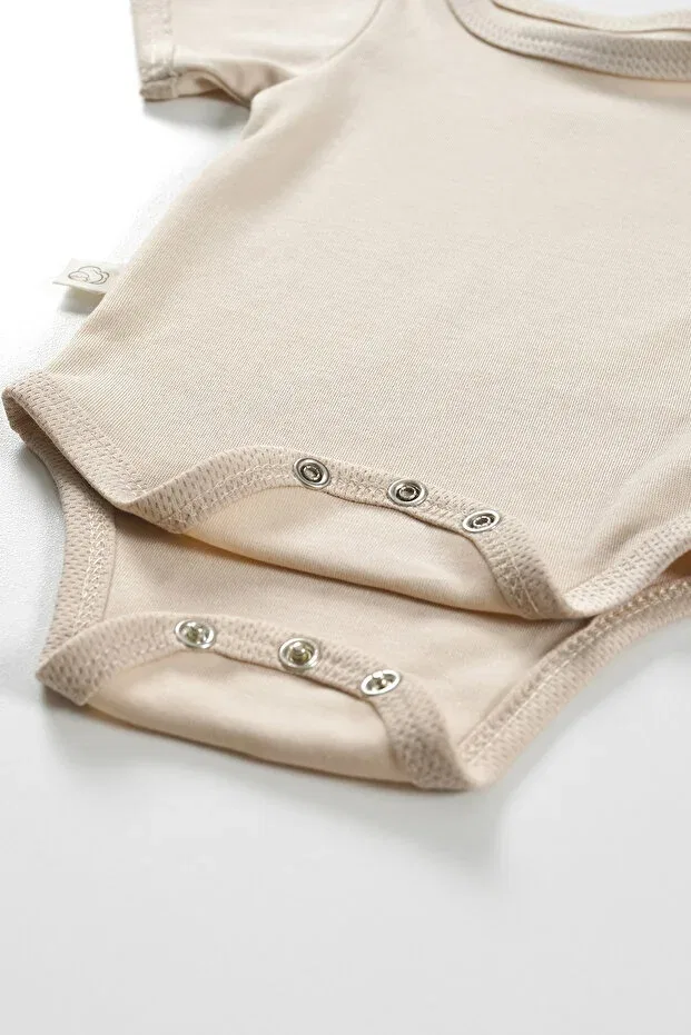 Детский комплект боди и шорт с коротким рукавом Elation filbert Tinylamb, Nude Color — фото 3