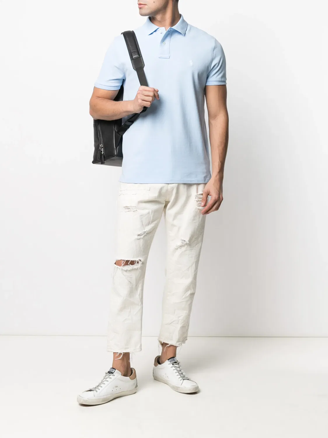 Polo Ralph Lauren Хлопковое поло синего цвета — фото 2
