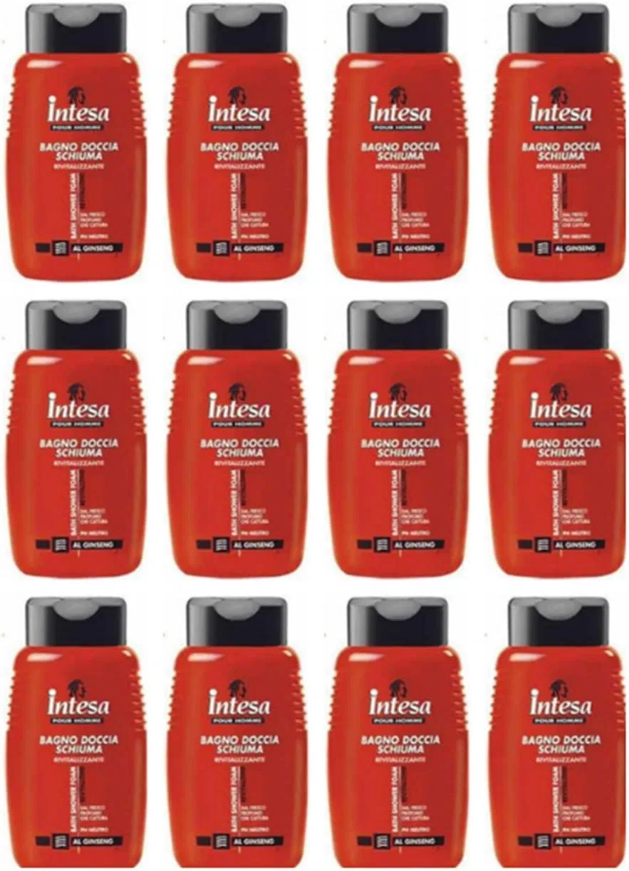 Гель для душа Intesa Revitalising с женьшенем, 12x500 мл