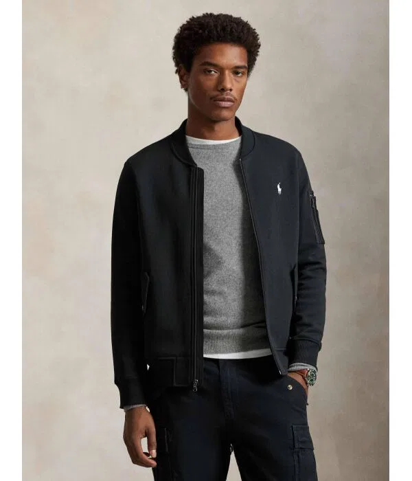 Мужское худи с капюшоном на молнии Polo Ralph Lauren, черный