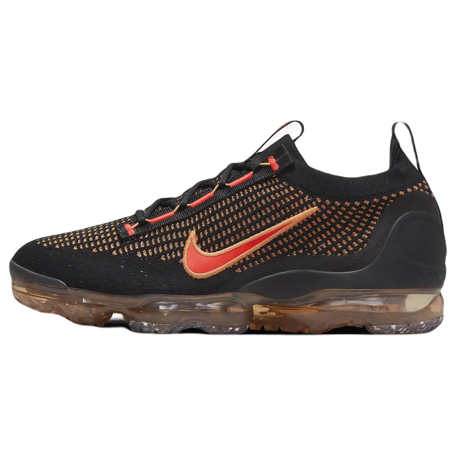 

Кроссовки Nike Vapormax 2021 Flyknit, черный/оранжевый