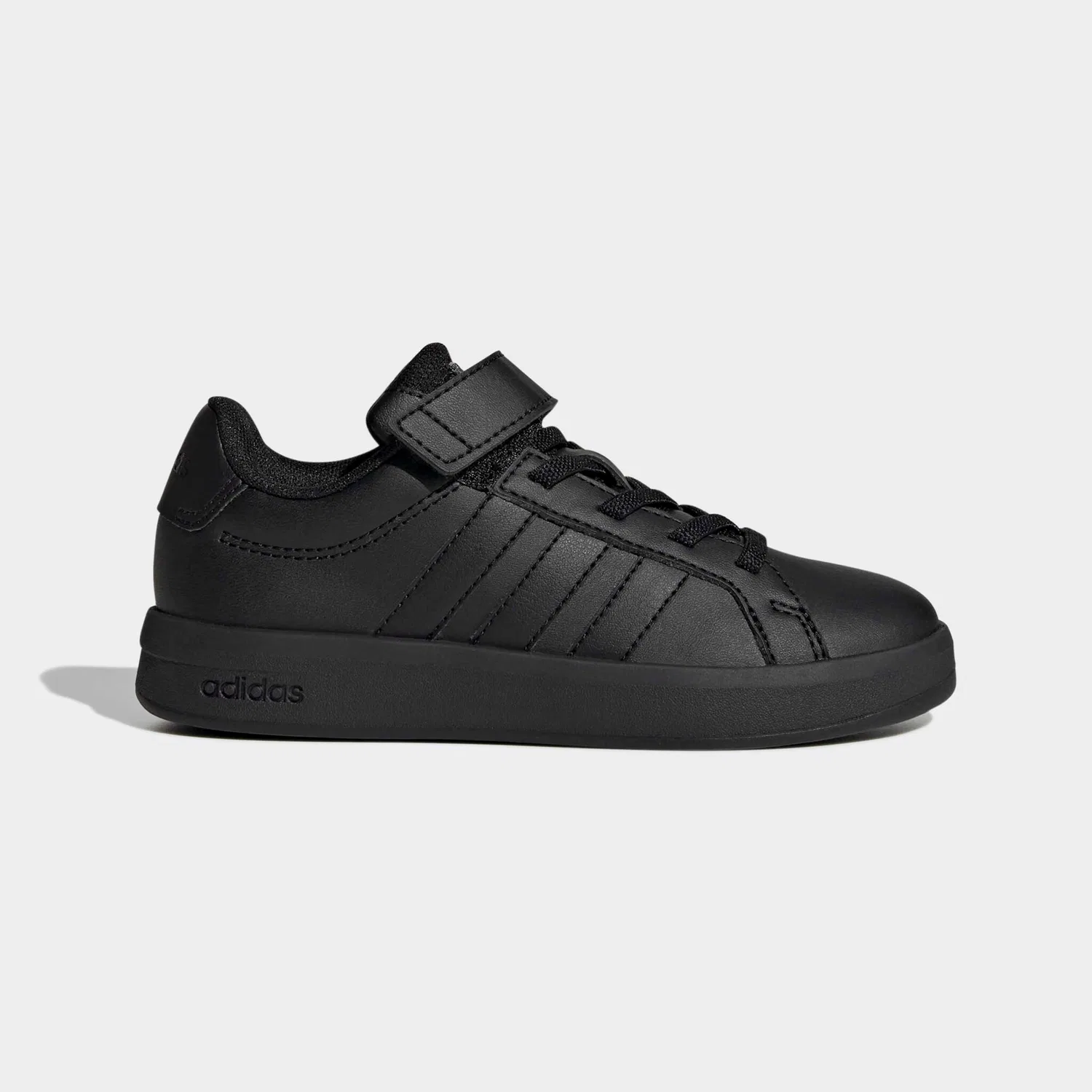 Детские спортивные кроссовки с эластичными шнурками Grand Court 3.0 Adidas, Core Black — фото 2