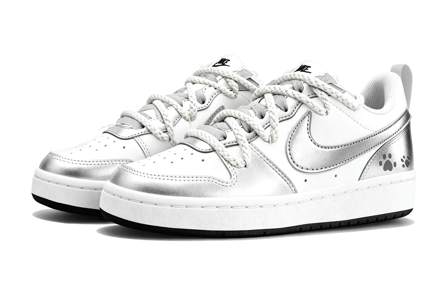 Детские кроссовки для скейтбординга Dunk Silver Nike — фото 4