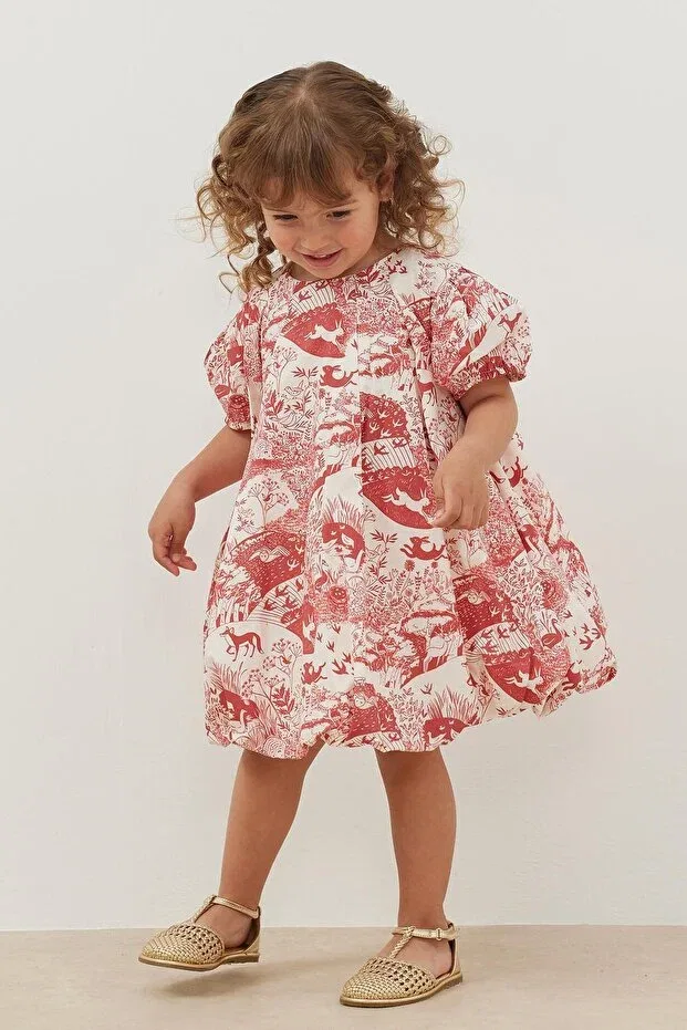 Детское платье для девочек с принтом Balloon Dress Fahhar Kids, Red — фото 2