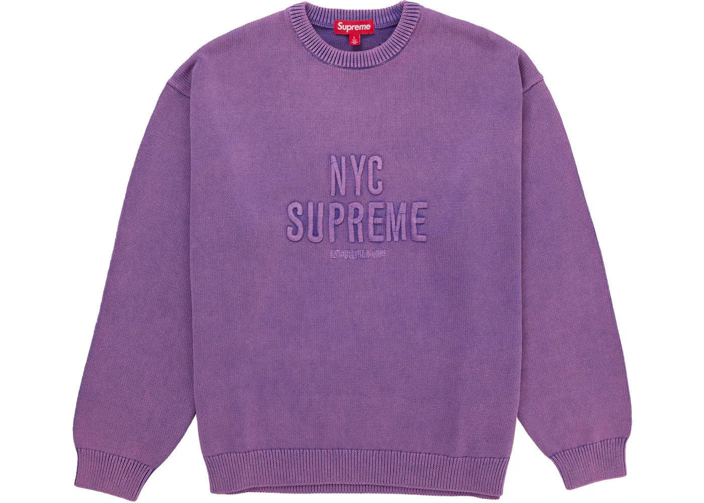 Мужской свитер с начесом Supreme Purple