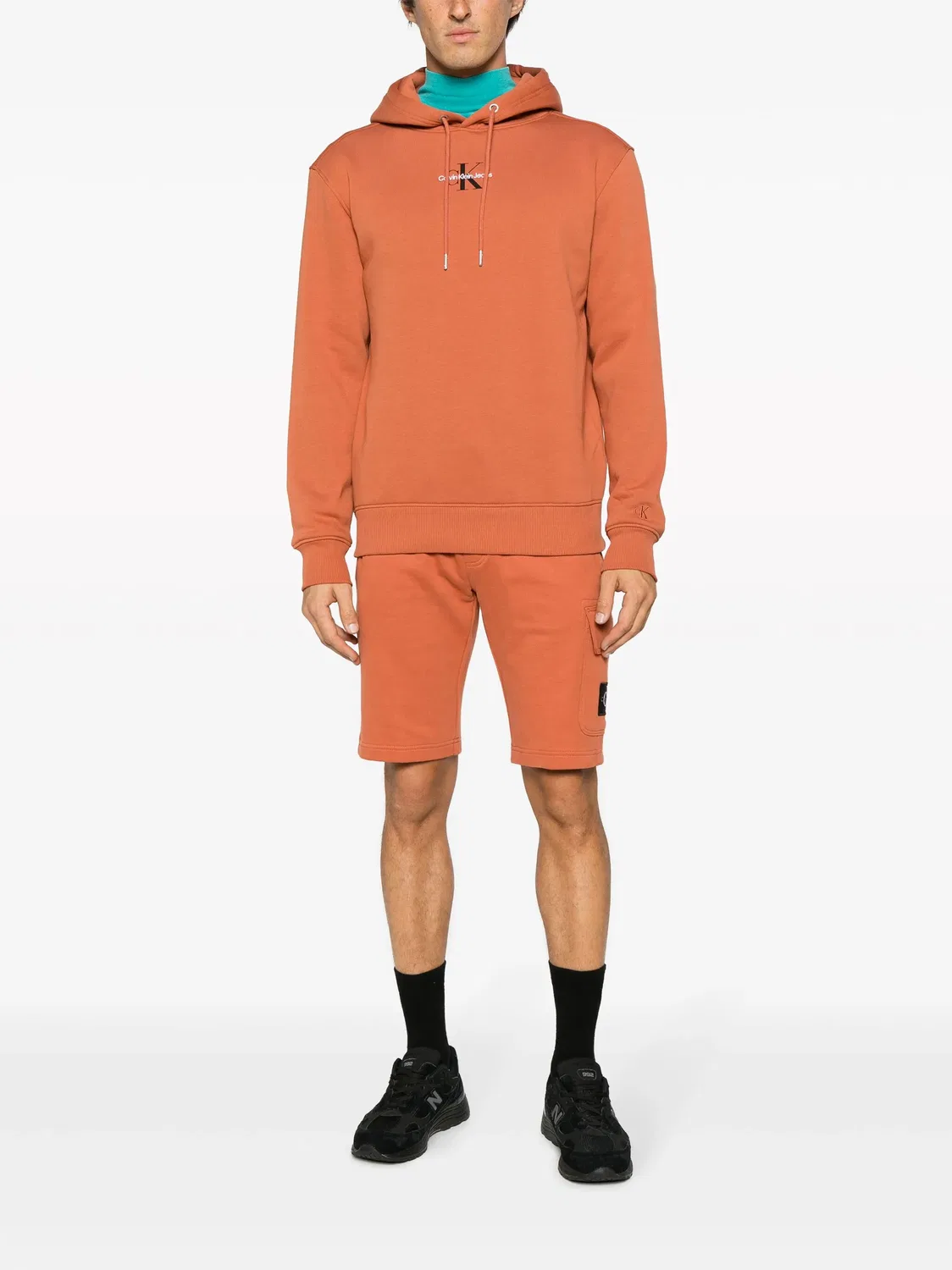 Толстовка с логотипом Monologo Calvin Klein, оливково-горчичный — фото 3