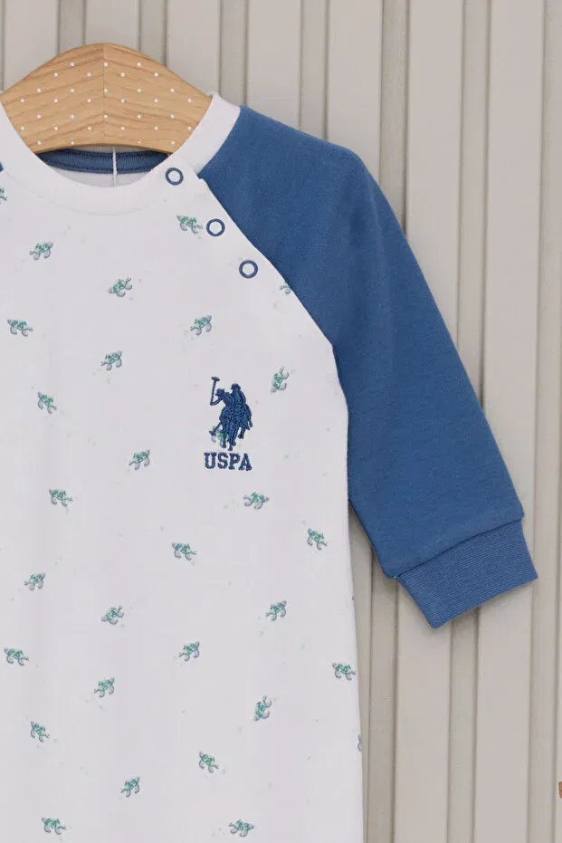 Детский комбинезон для мальчиков с коротким рукавом U.S. Polo Assn., Blue — фото 2
