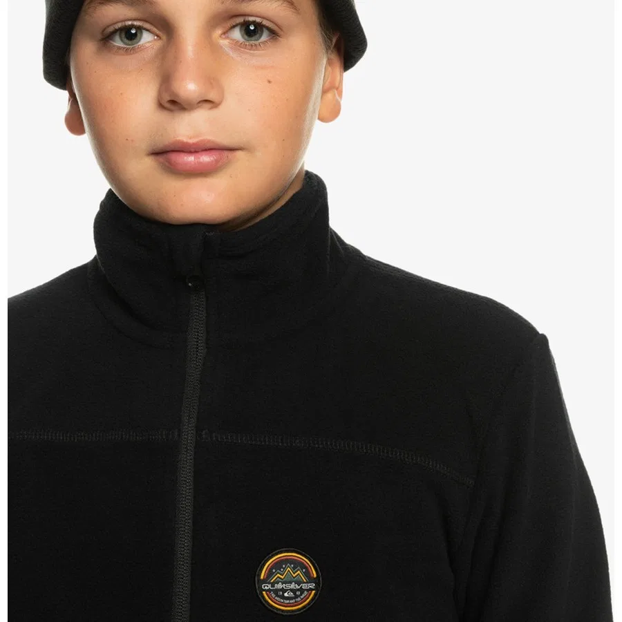 Детский флисовый свитшот AKER HZ YOUTH FLEECE Quiksilver, Черный — фото 3