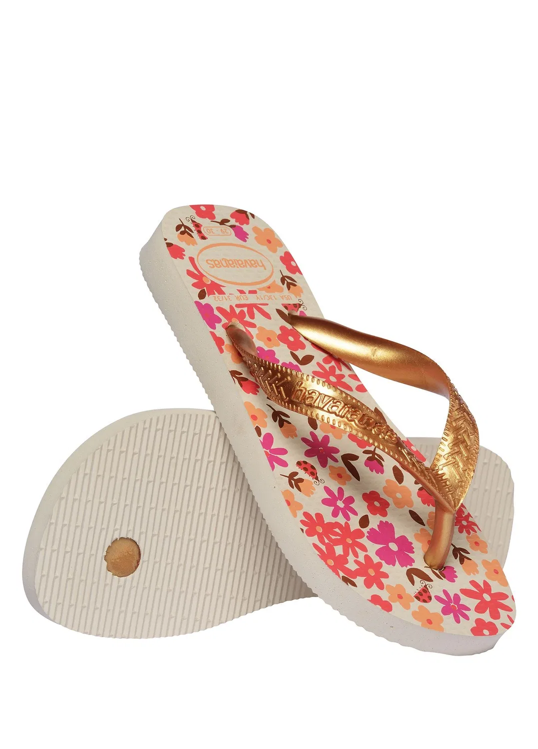 Шлепанцы детские Havaianas Flores Gold — фото 4