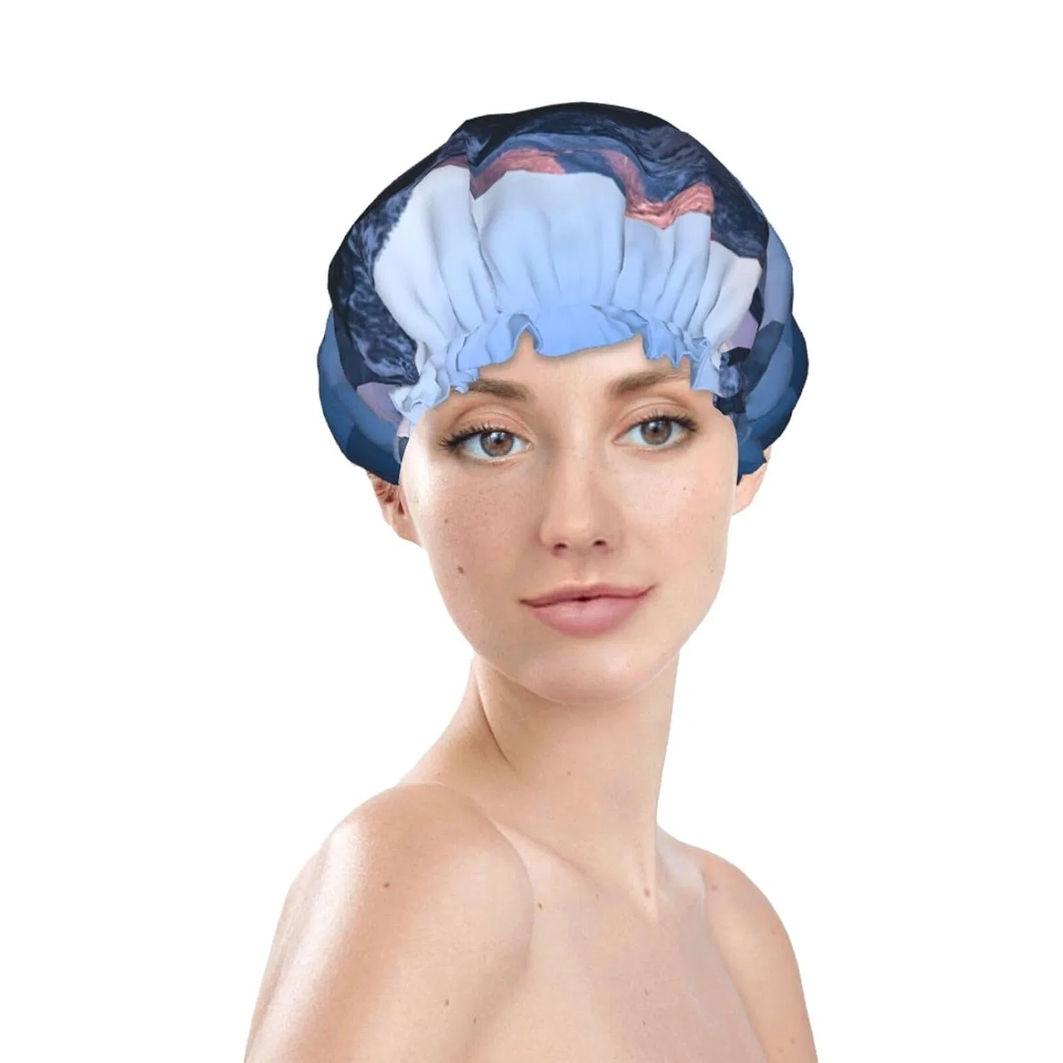 Шапочка для душа Waterproof Reusable Elastic Hair Cap, Furlou — фото 3