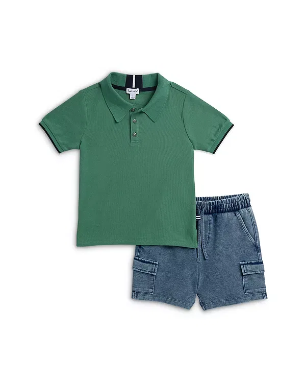Детский комплект для мальчиков поло и шорт с карманами Polo Shirt & Cargo Shorts Set Splendid, Oasis