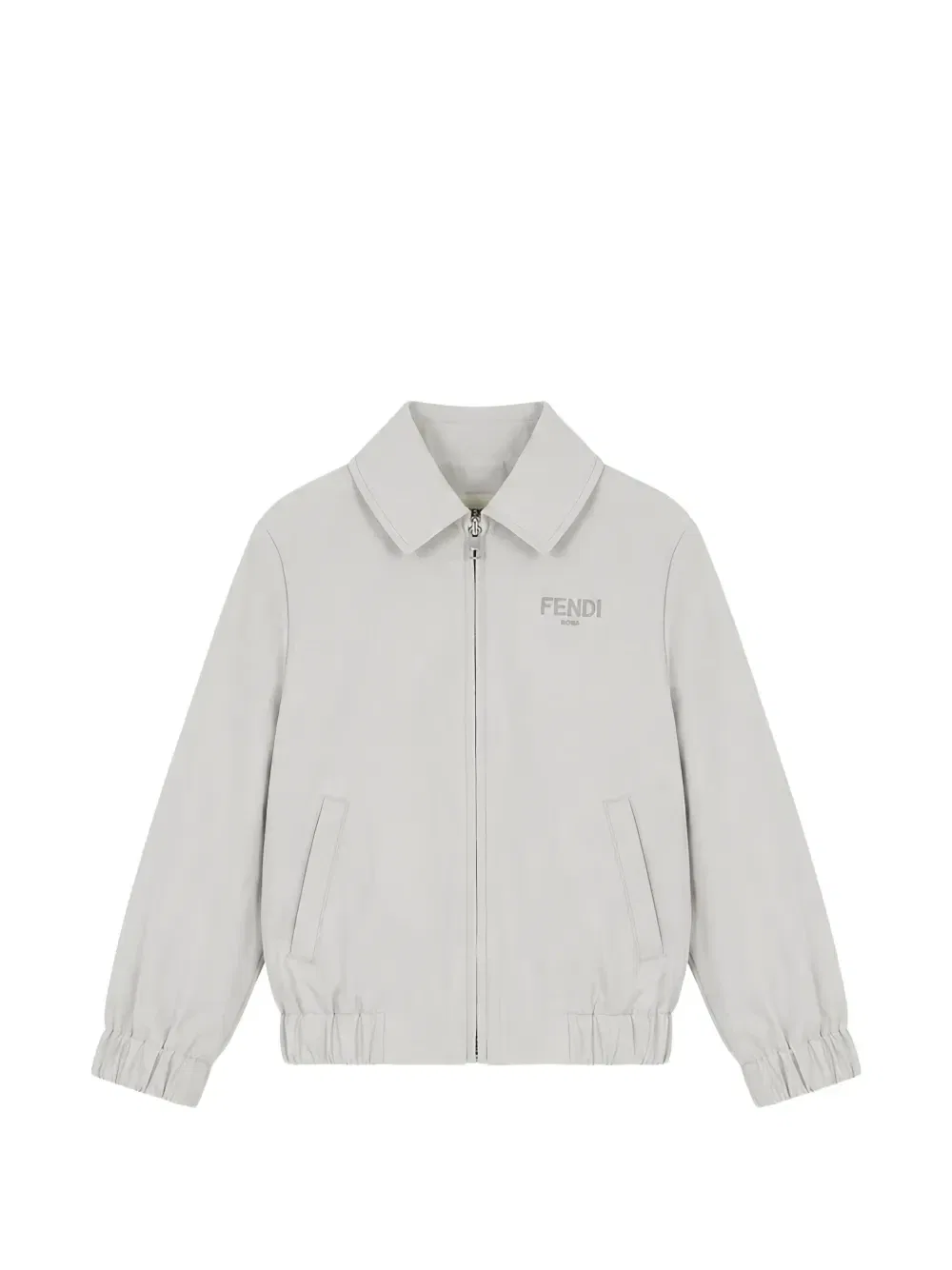Жакет с жаккардовым логотипом FF Fendi Kids, бежевый