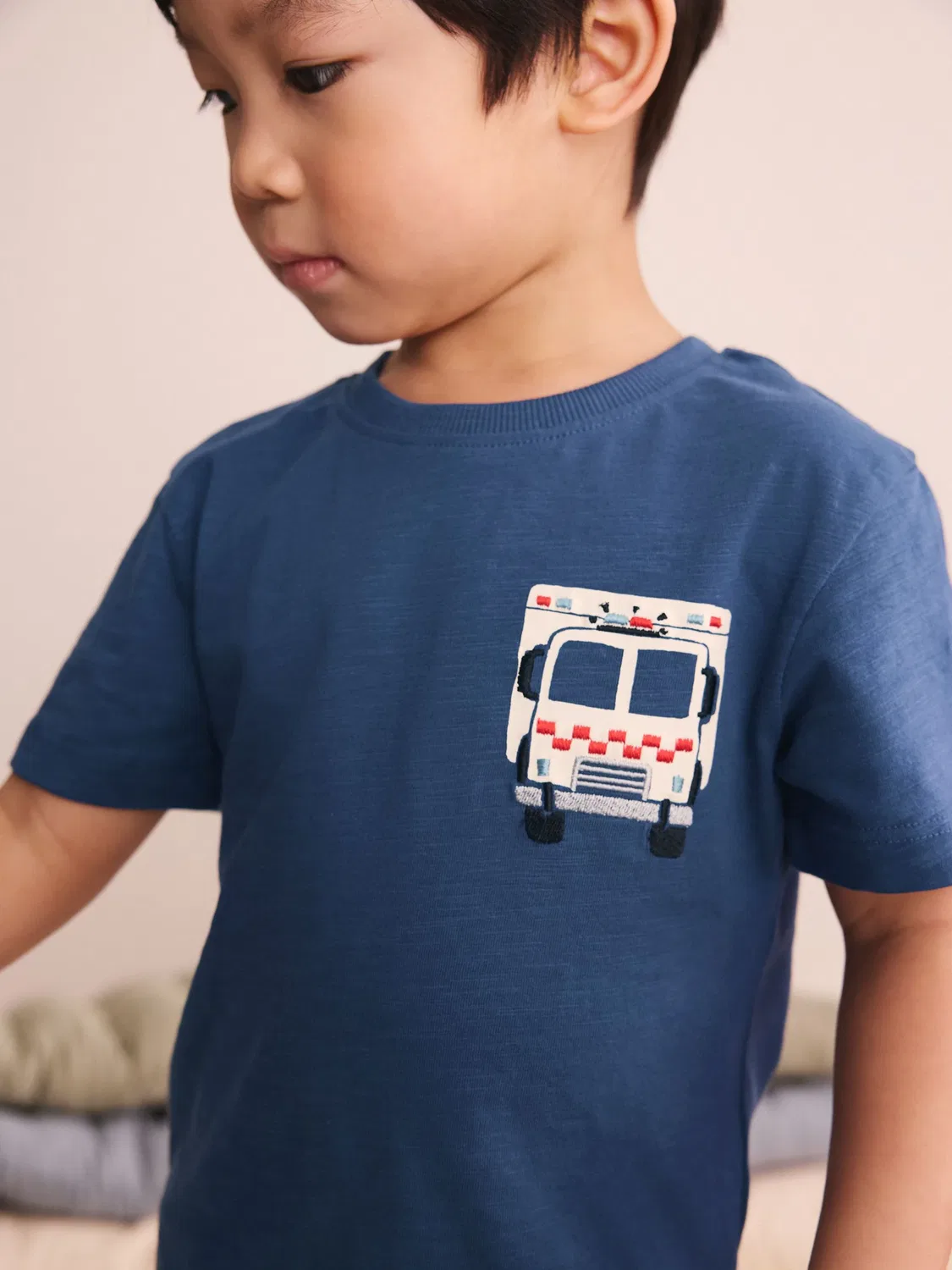 Пижама короткая Emergency Vehicles, 3 шт Next, красный/синий/серый — фото 4