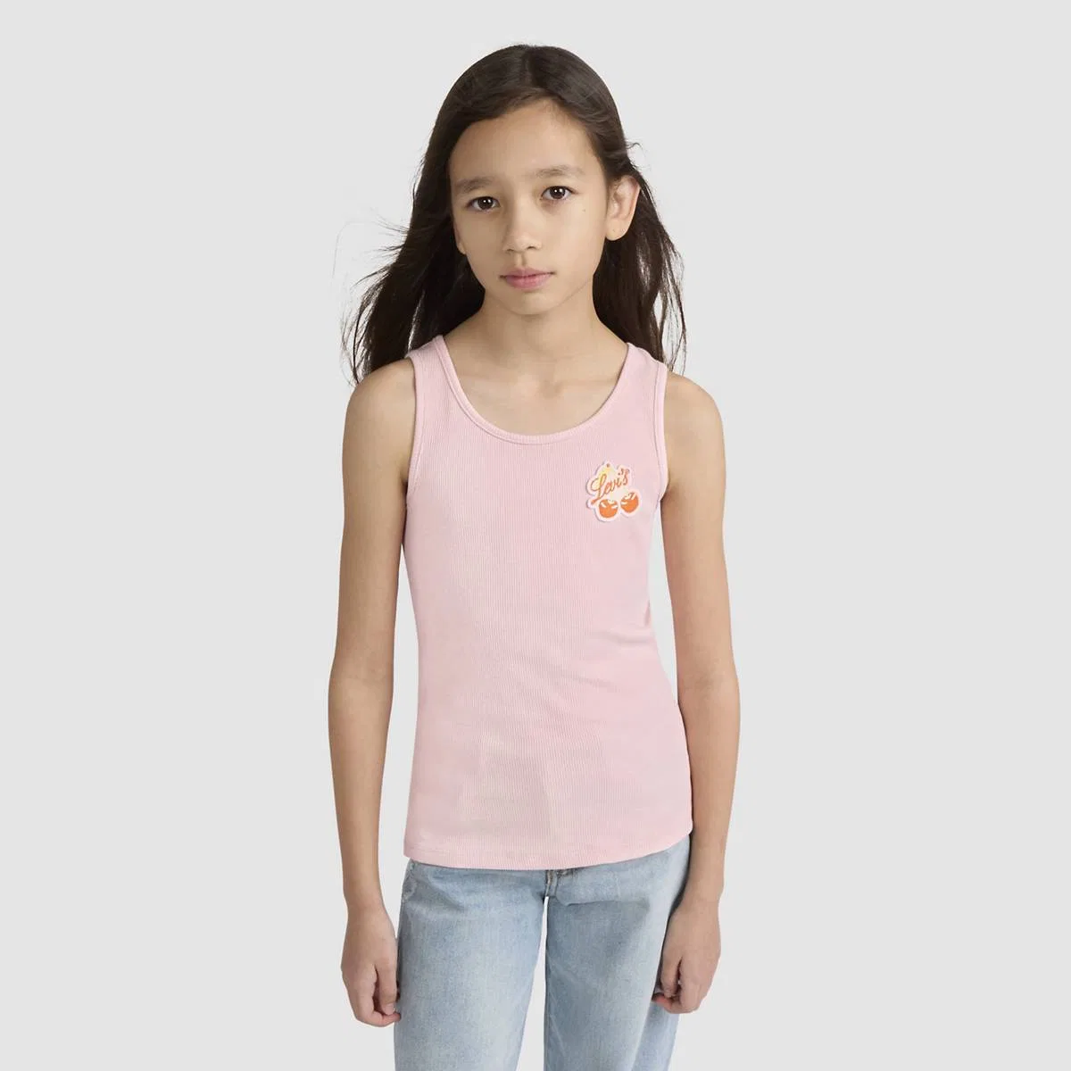 Майка с логотипом Cherry Levis для девочек 7-16 размера Levi's, Coral Blush - Pink