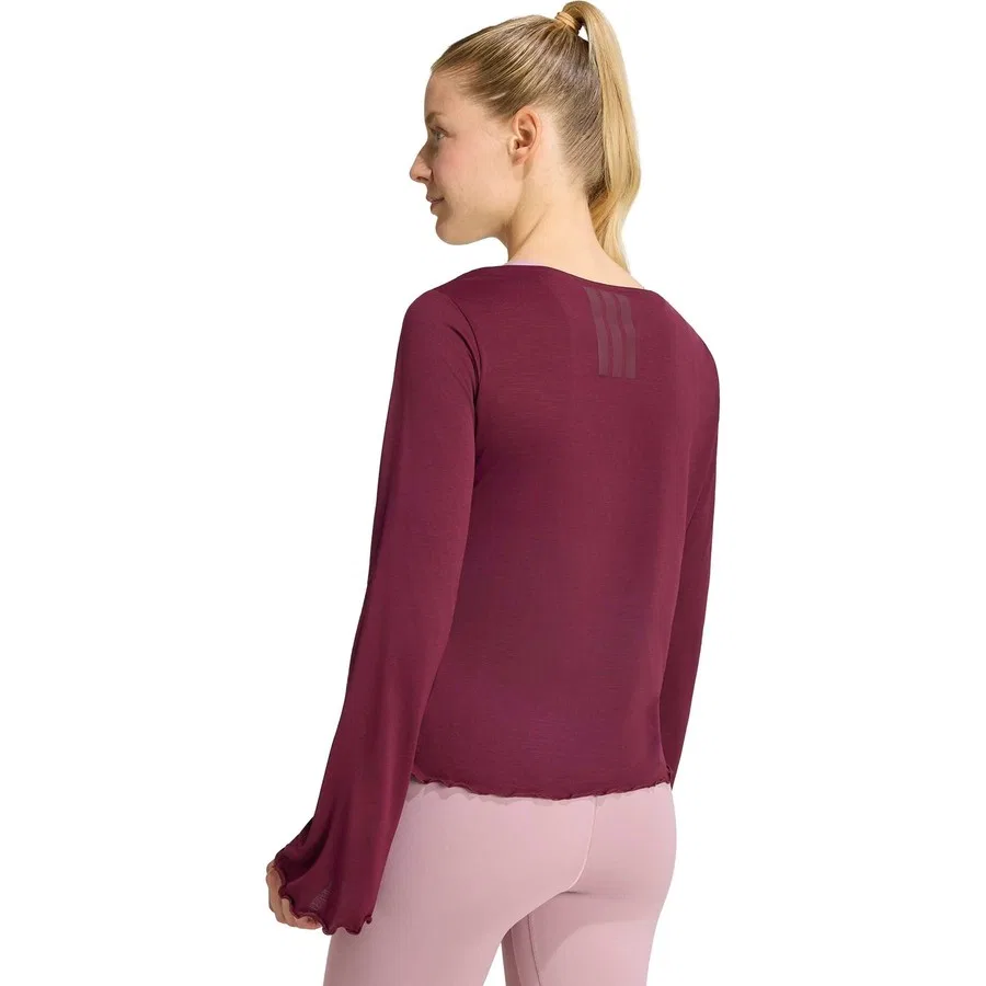 Футболка с длинным рукавом Motion Ls adidas, Maroon — фото 2