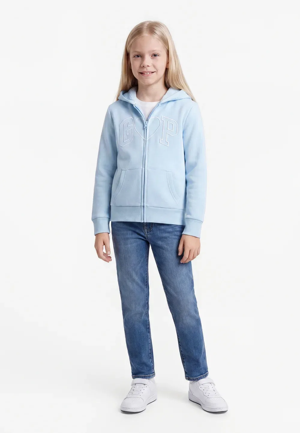 Heritage - толстовка на молнии Gap, Essential Blue