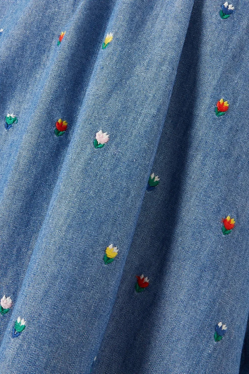 Платье с вышивкой Embroidered Dress in Denim Stella McCartney — фото 3