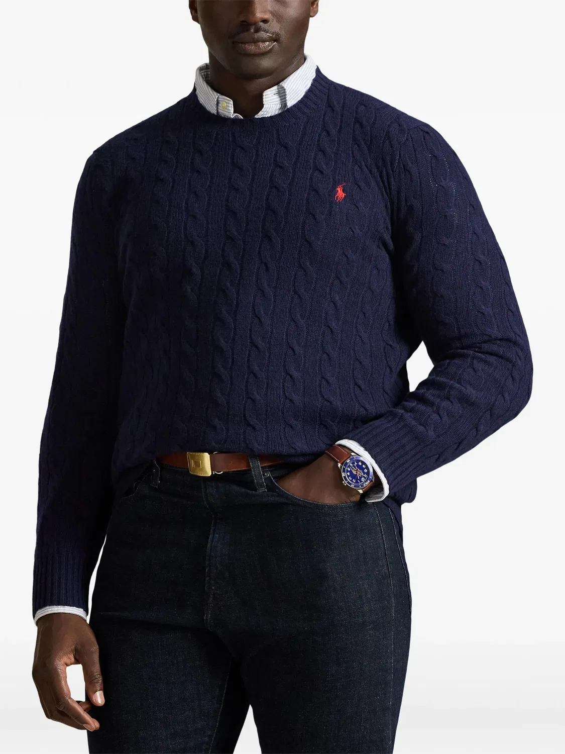 Polo Ralph Lauren Свитер из шерсти и кашемира, синий — фото 2