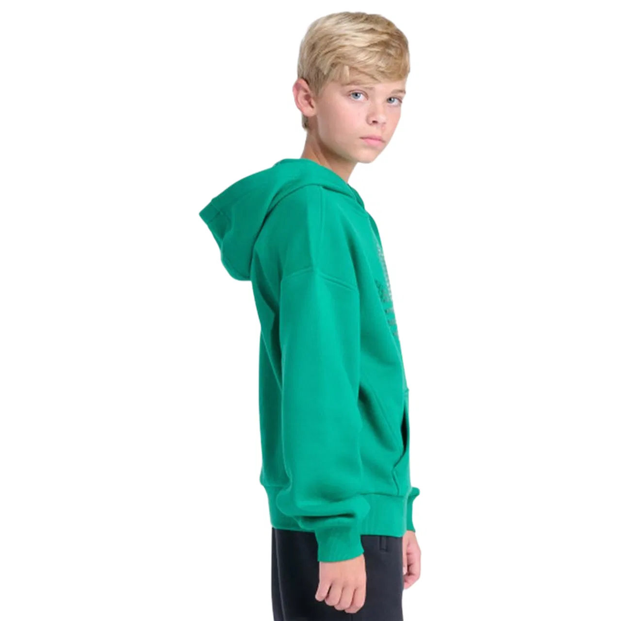 Худи для мальчиков Gel Trefoil Adidas, цвет Bold Green/Bold Green — фото 3