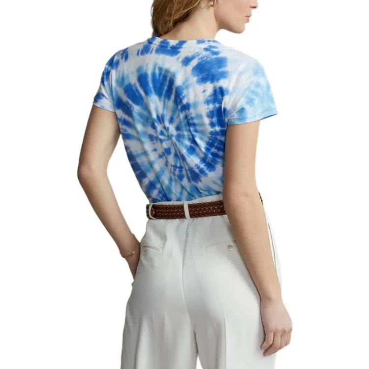 Женская футболка с принтом SS22 Polo Ralph Lauren, Blue — фото 4